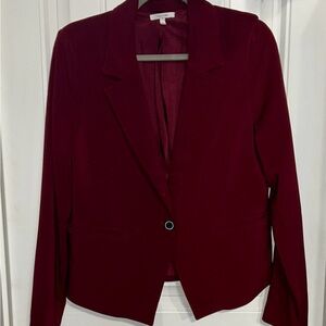 Maurices Women's Single-Button Burgundy Blazer